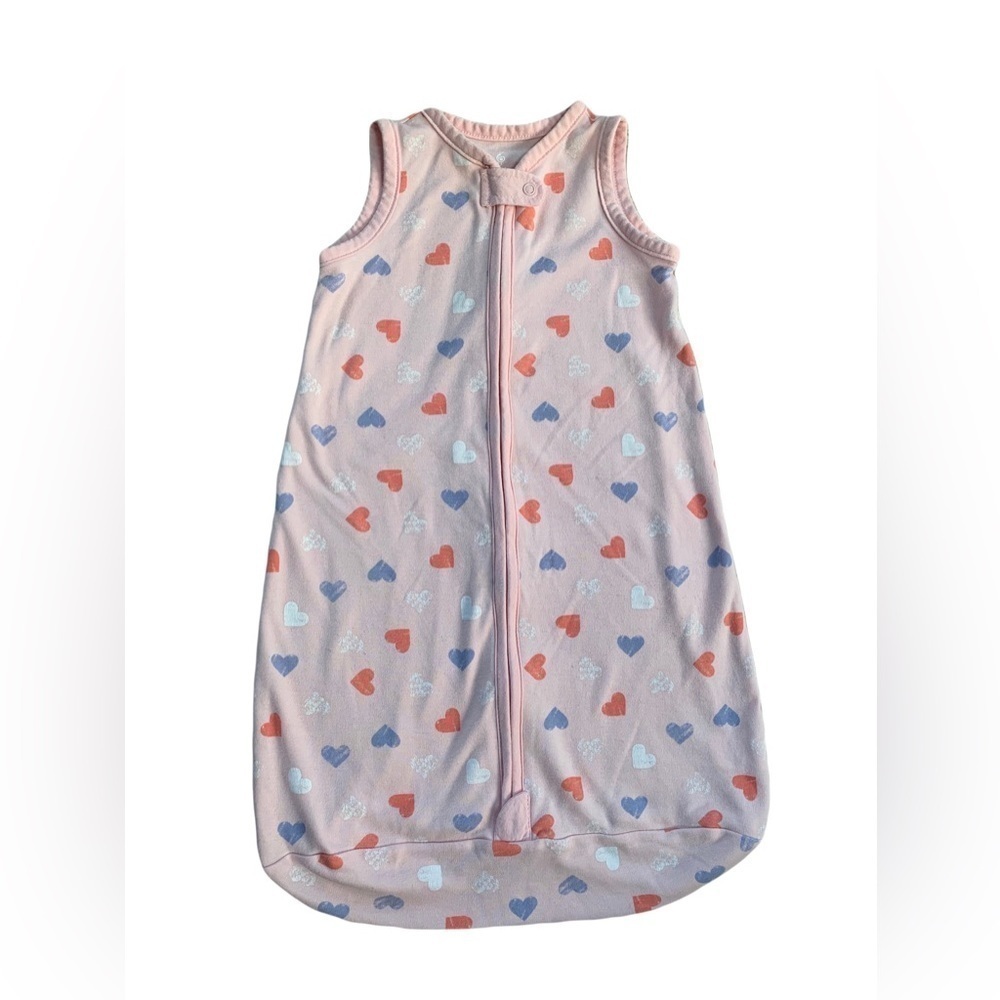 Lullaby Lane 0-6 Months Pink Sleep Sack with Hearts